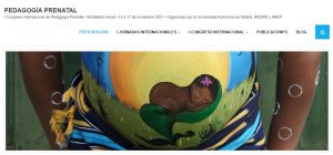 Fragmento página inicio Web Pedagogía Prenatal